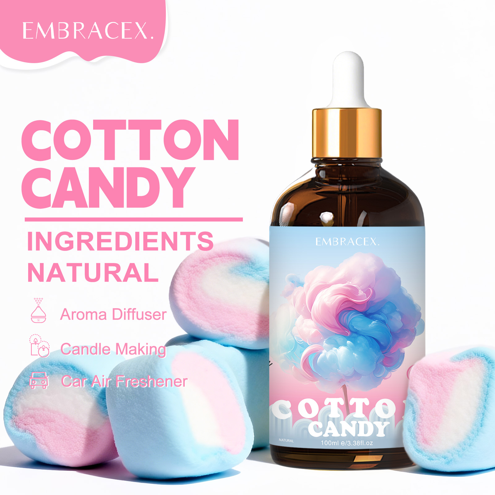 Perfume Fragrance Oil - 100ml 코튼 캔디 향 오일 디퓨저